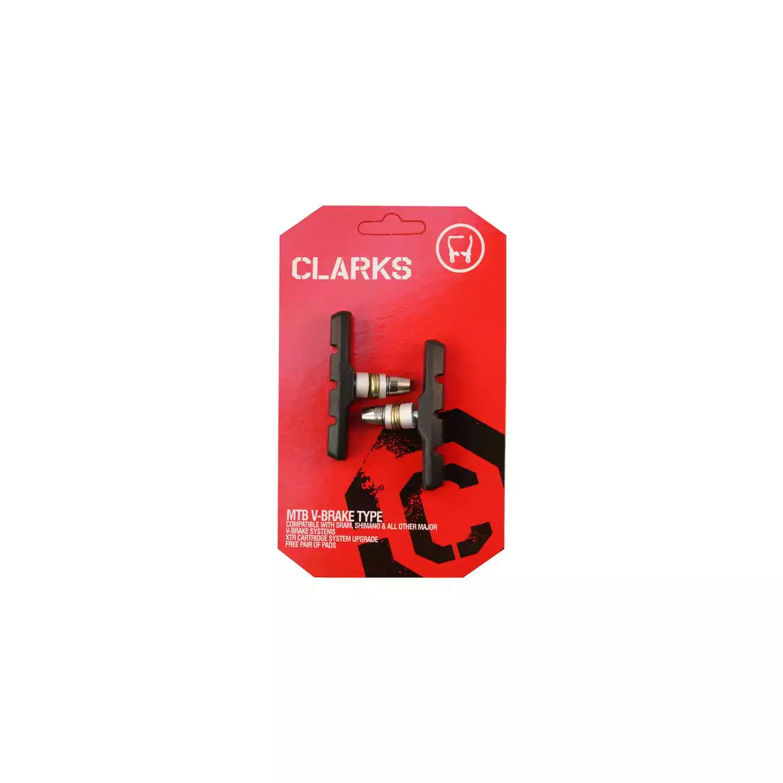 CLARKS CP510 MTB Brzdové destičky pro brzdy V-brake, Černá