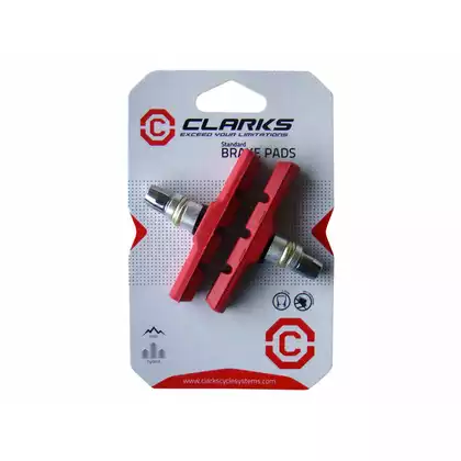 CLARKS CP511 MTB Brzdové destičky pro brzdy V-brake, Červené