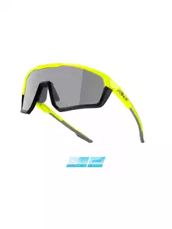 FORCE APEX Fotochromatické sportovní brýle fluo-černé 