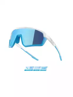 FORCE APEX Sportovní brýle, bílé a šedé