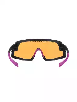 FORCE GRIP Sportovní brýle, kontrastní čočky, černá a růžová