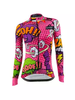 KAYMAQ DESIGN W27 dámský cyklistický dres, růžový