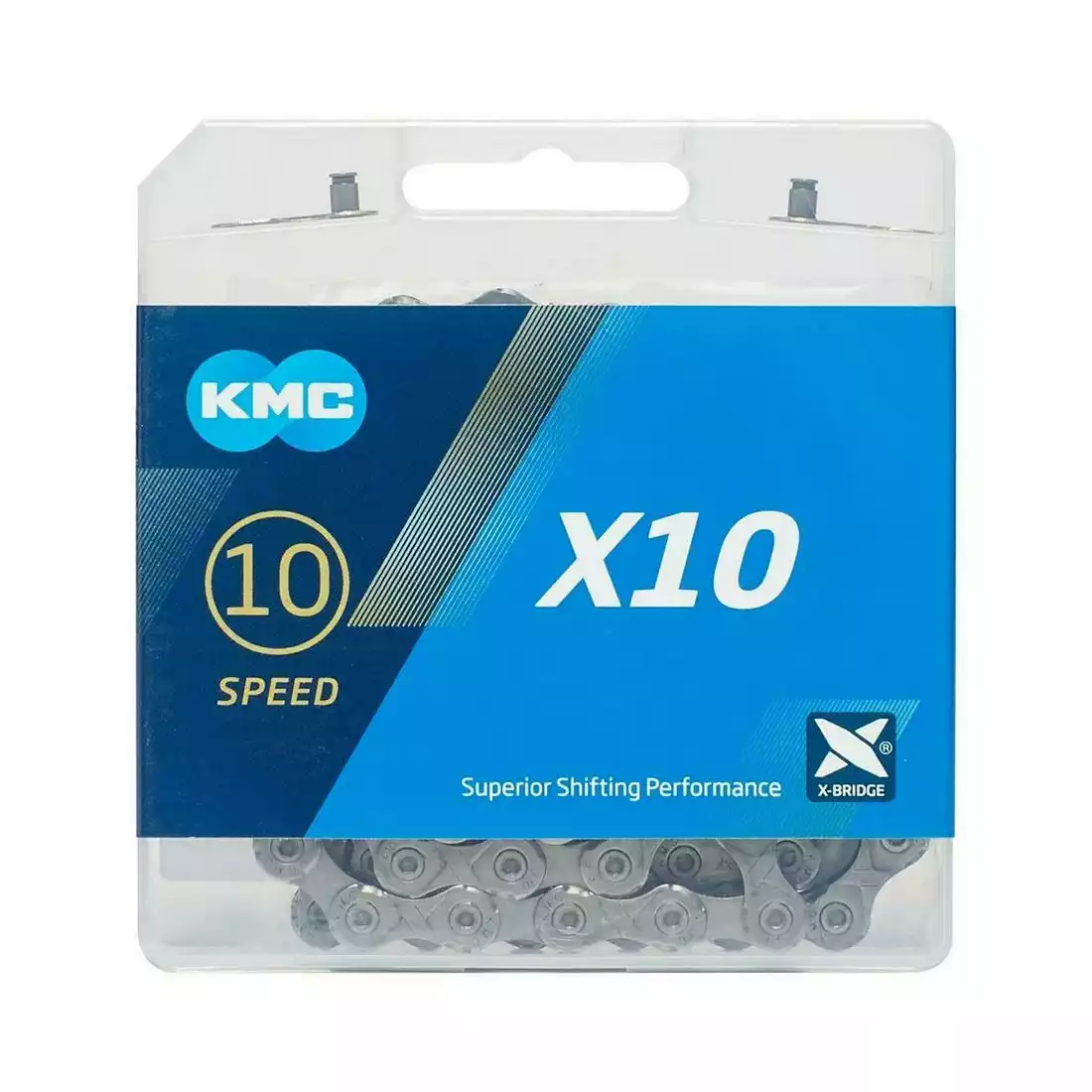 KMC X10 Cyklistický řetěz 10-rychlostní, 114 článků, Šedá