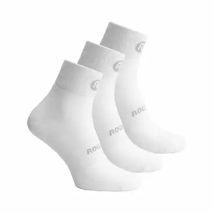 ROGELLI CORE cyklistické ponožky 3-pack Bílý