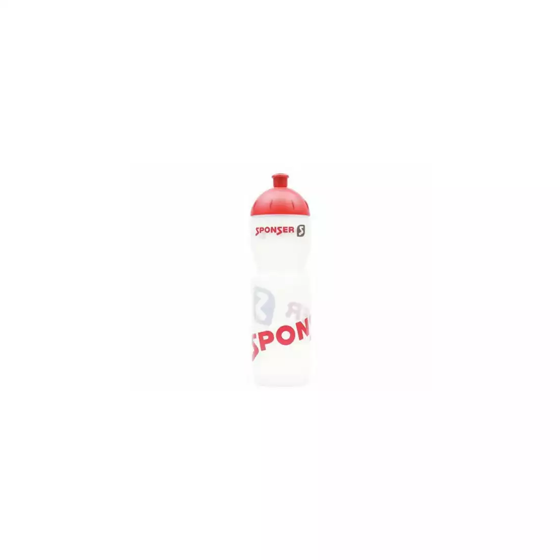SPONSER NETTO cyklistická láhev na vodu 750 ml, transparentní bílá/červená