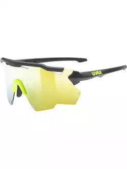 UVEX sportovní brýle Sportstyle 228 mirror yellow (S3), černo-fluor