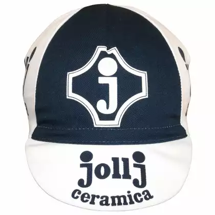 APIS Profi JOLLY CERAMICA Cyklistická čepice s kšiltem, bílá a modrá