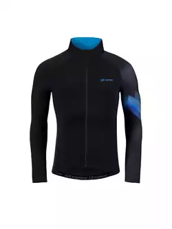 FORCE RIDGE Pánský cyklistický dres, černo-modrý