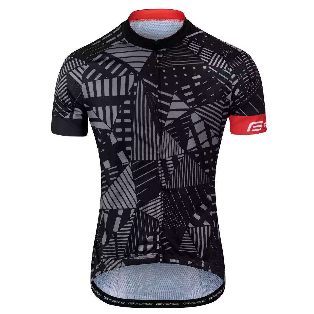 FORCE SHARD Cyklistický dres, černo-šedý