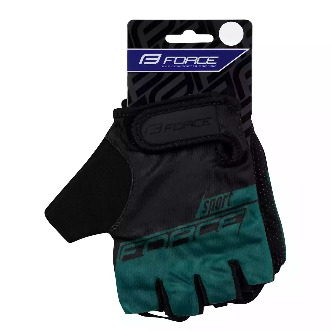 FORCE SPORT Cyklistické rukavice, černá / modrá / námořní