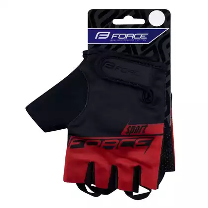 FORCE SPORT Cyklistické rukavice, černo-červené