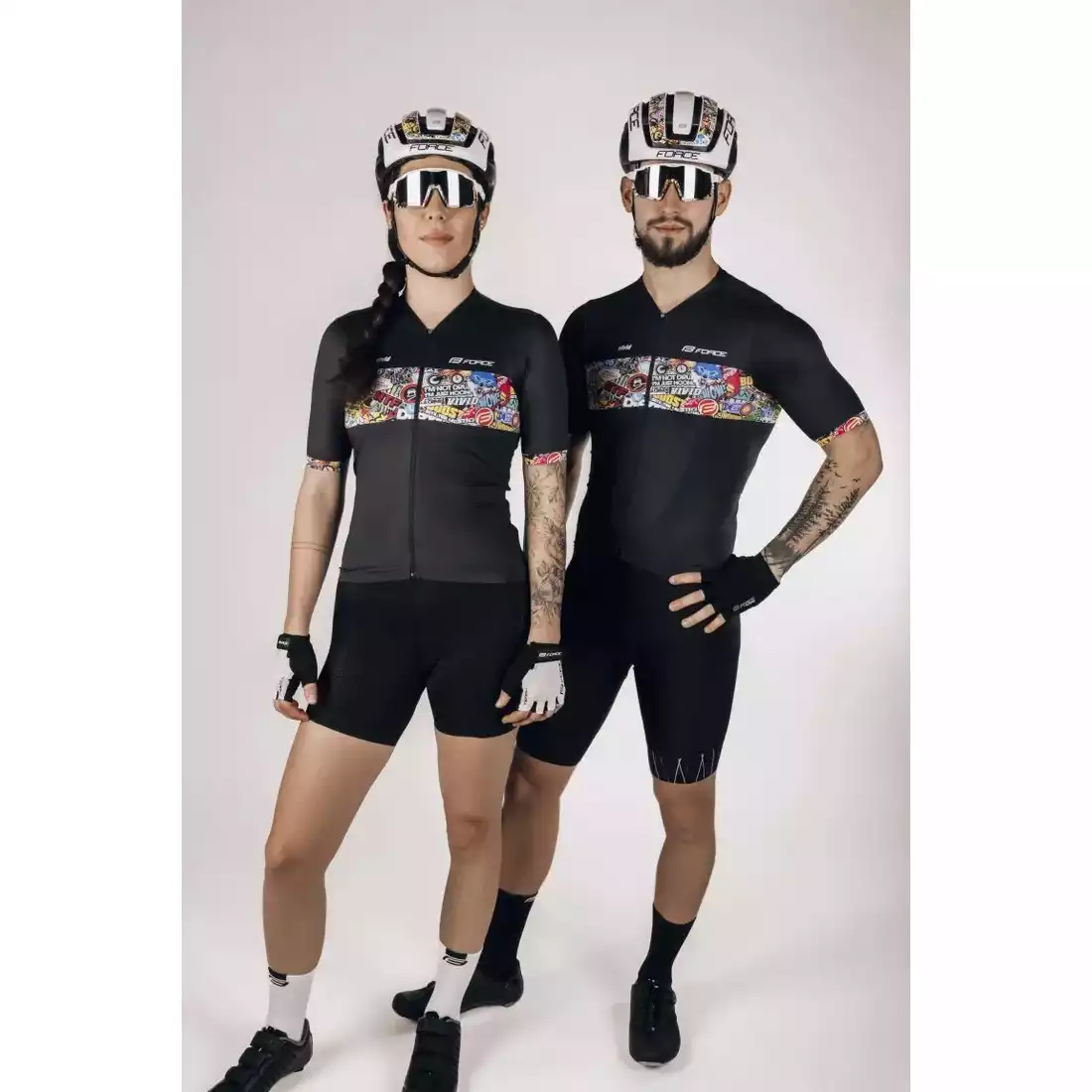 FORCE VIVID LADY dámský cyklistický dres, černá