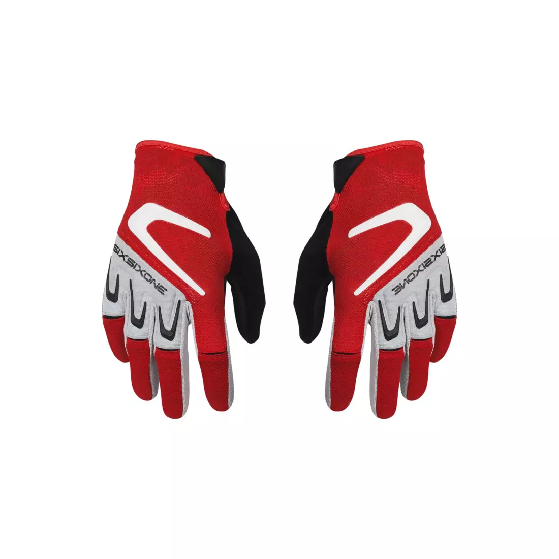 661 RAGE Pánské cyklistické rukavice, červené