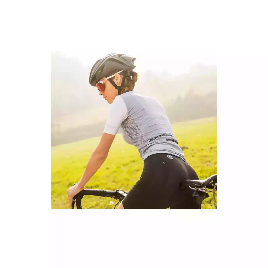 Biemme VINTAGE dámský cyklistický dres, bílá a modrá