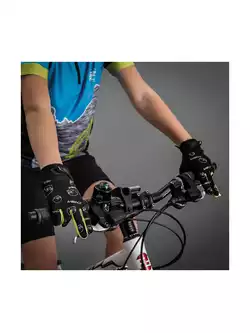 CHIBA BONES juniorské cyklistické rukavice BONES černo-fluor 30576CZ-2