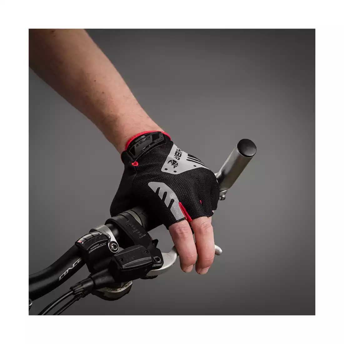 CHIBA Cyklistické rukavice AIR PLUS REFLEX červené 3011420R-2