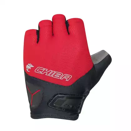 CHIBA Cyklistické rukavice GEL AIR černá a červená 3010018R-2