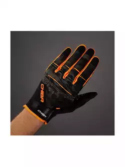 CHIBA MAVERICK Cyklistické rukavice, černá a oranžová