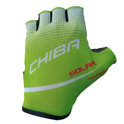 CHIBA SOLAR Cyklistické rukavice, zelená