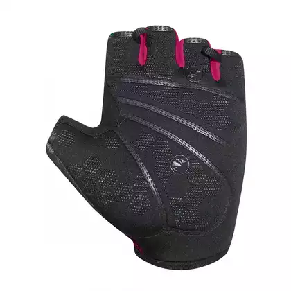 CHIBA SOLAR II Cyklistické rukavice, černá a růžová