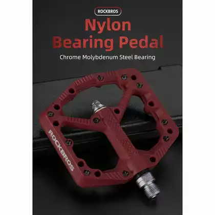 Rockbros nylon red 2021-12ARD platform pedals