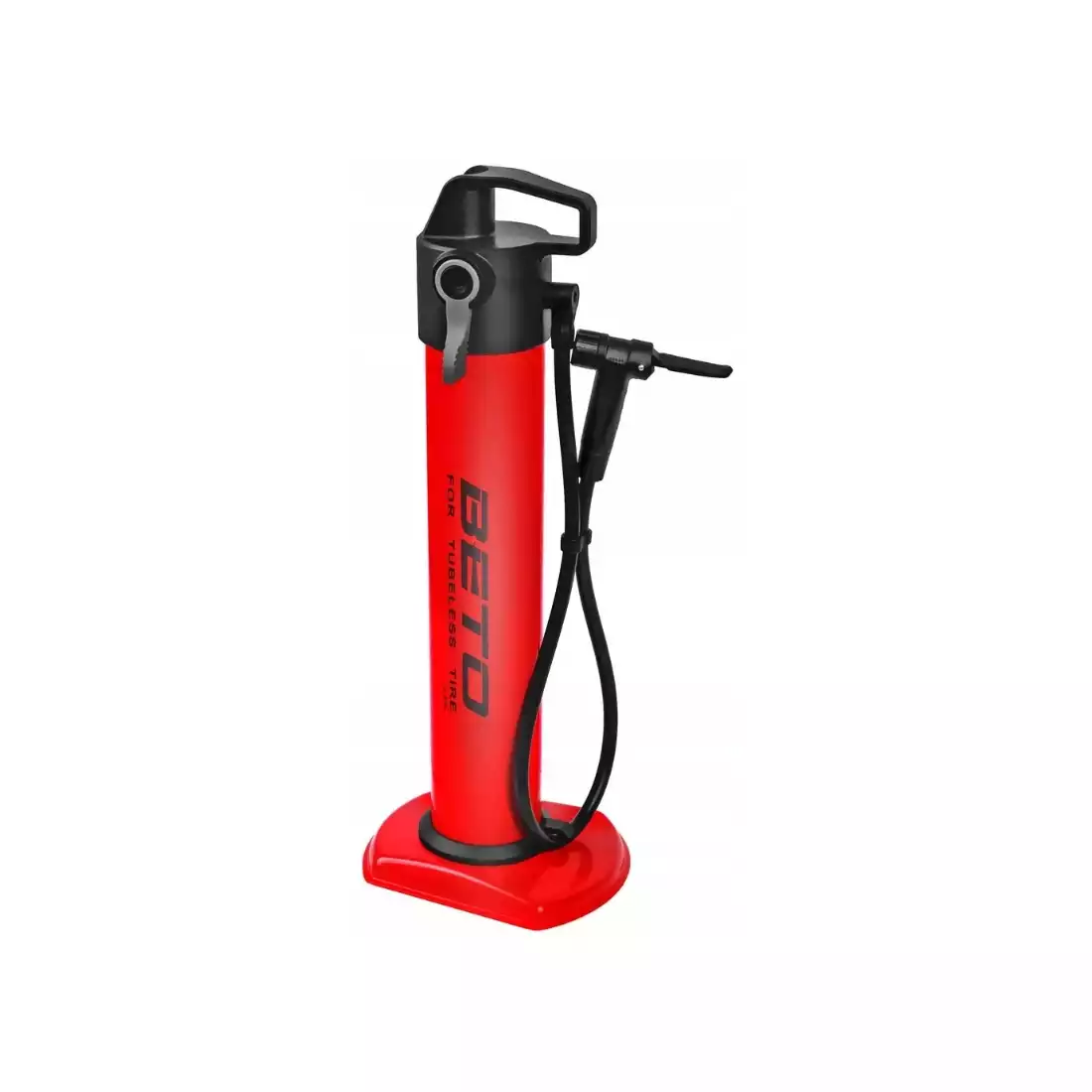 BETO CJA-001S podlahová pumpa, bezdušová kartuše 11 BAR/160 PSI, červená