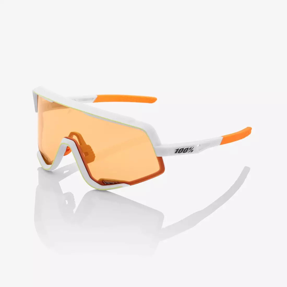 100% GLENDALE Soft Tact Oxyfire White cyklistické/sportovní brýle, bílý