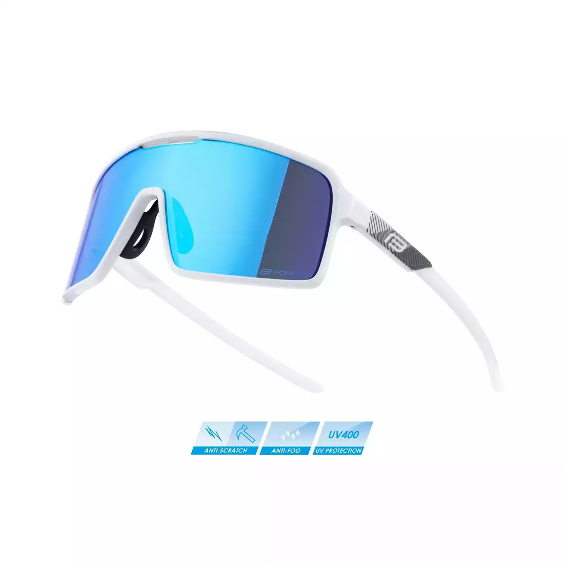 FORCE STATIC cyklistické/sportovní brýle, bílý