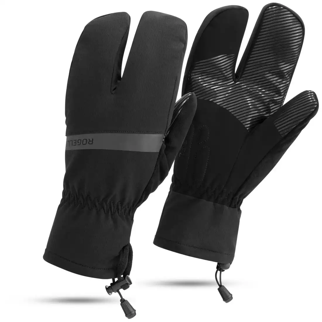 ROGELLI NOVA LOBSTER zimní cyklistické rukavice, černé