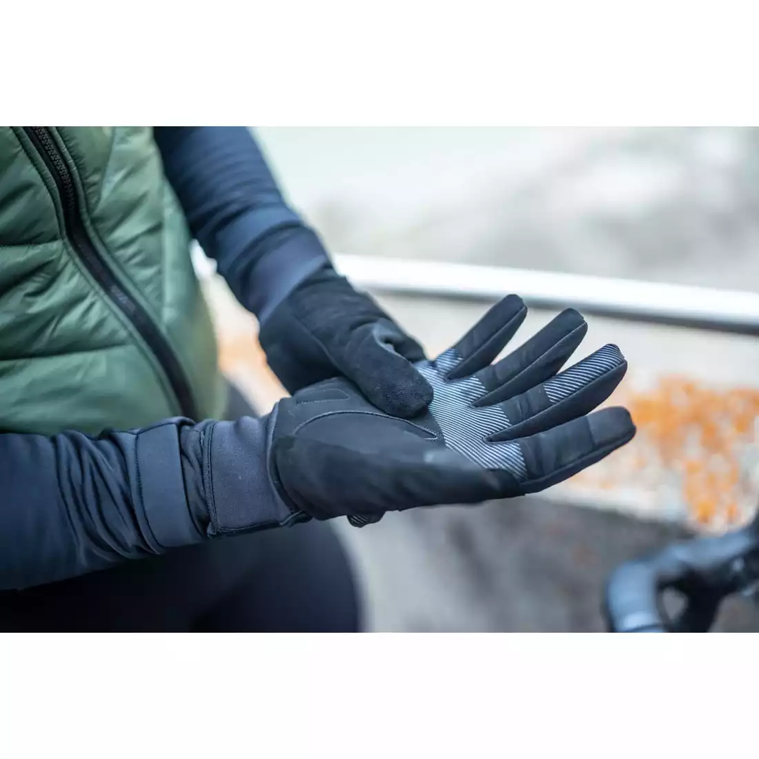 ROGELLI NOVA zimní cyklistické rukavice, černé