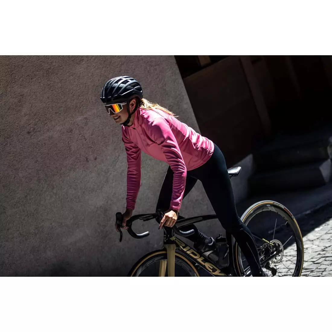 Rogelli CORE dámská zateplená cyklistická bunda, růžový