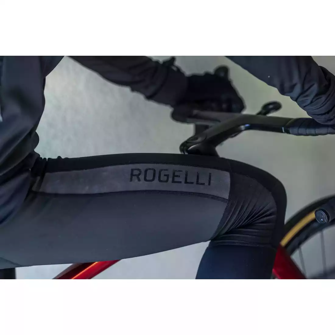 Rogelli DEEP WINTER pánské zateplené cyklistické kalhoty se šlemi, černá