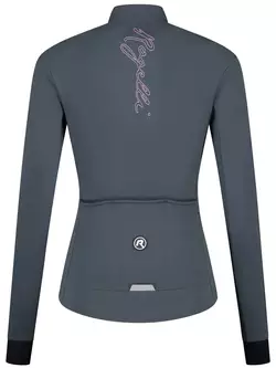 Rogelli DISTANCE dámská zateplená cyklistická bunda šedo-růžová