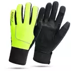 Rogelli ESSENTIAL zimní cyklistické rukavice, černá a fluor