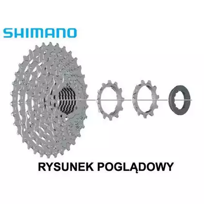 SHIMANO CS-HG400 kazeta 9 rychlostí 11-34T, stříbrná