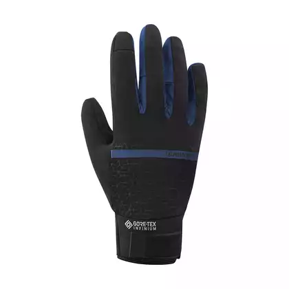 SHIMANO Zimní cyklistické rukavice Infinium Insulated ECWGLBWUS35MN0104 černá a modrá