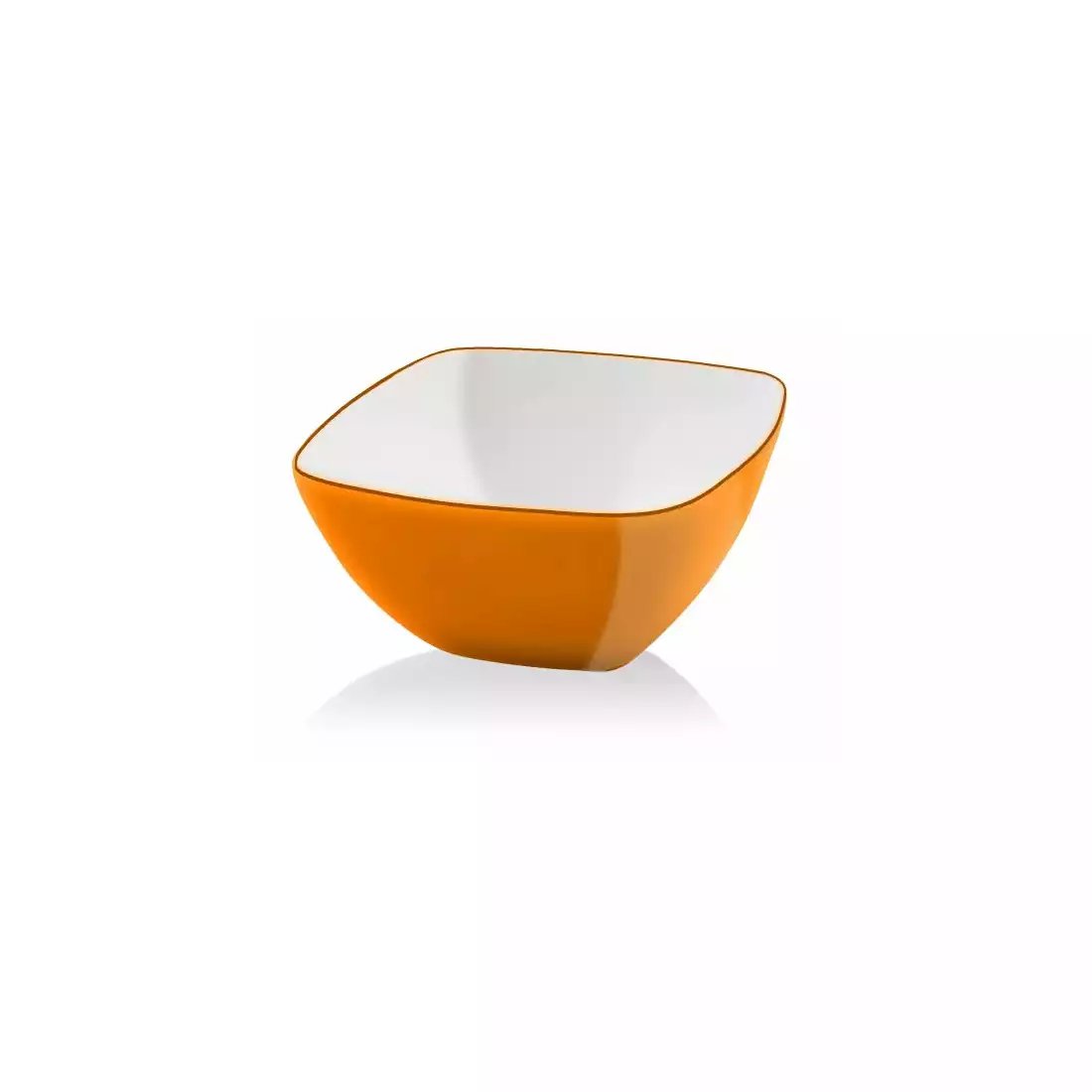 VIALLI DESIGN LIVIO čtvercová akrylová miska, oranžový