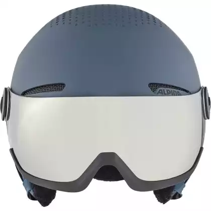 ALPINA ARBER VISOR Q-LITE lyžařská/snowboardová helma, tmavě modrá mat