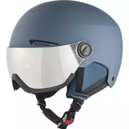 ALPINA ARBER VISOR Q-LITE lyžařská helma tmavě modrá mat