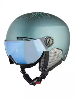 ALPINA ARBER VISOR Q-LITE lyžařská helma zelená podložka