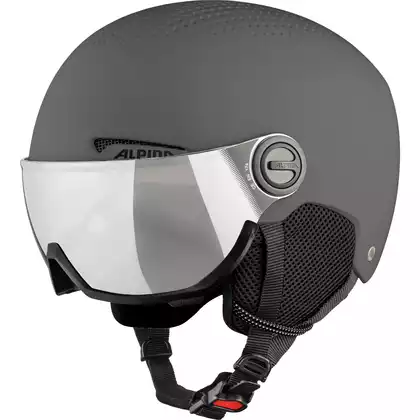 ALPINA ARBER VISOR Q-LITE lyžařská/snowboardová helma, matně šedá