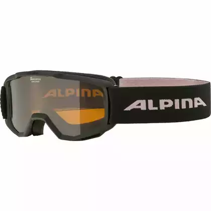 ALPINA JUNIOR PINEY dětské lyžařské/snowboardové brýle, černo-růžový mat