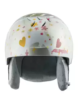 ALPINA PIZI 2023 dětská lyžařská / snowboardová helma Pearlwhite Hearts