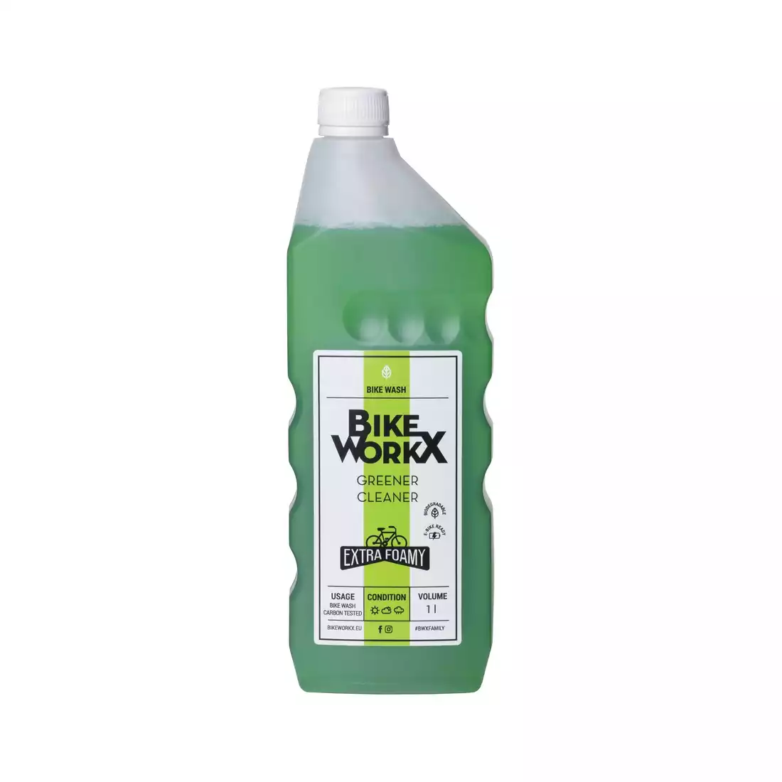 BIKE WORKX GREENER CLEANER čisticí kapalina na jízdní kola, extra pěnivá 1000 ml