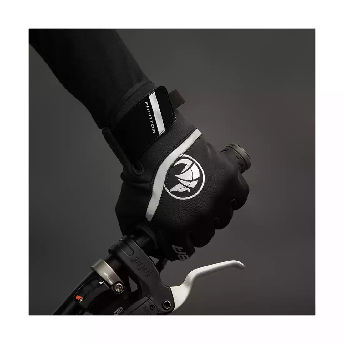 CHIBA PHANTOM zimní cyklistické rukavice black 3150520