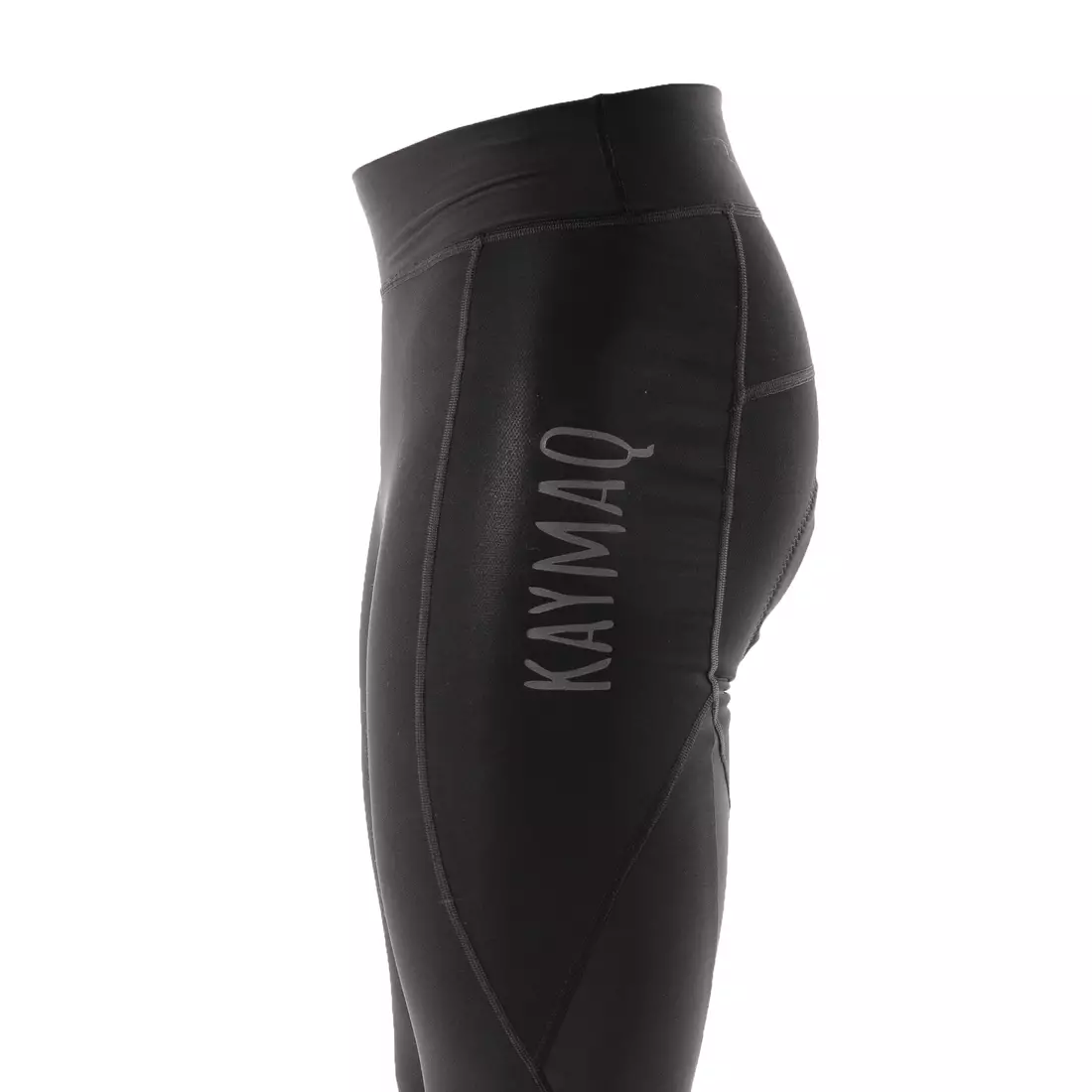 KAYMAQ ELWIN-W1001 dámské zateplené cyklistické kalhoty bez šle, membrána Zero Wind, černá
