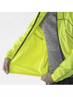 KAYMAQ J1 pánská cyklistická bunda do deště, fluorožlutá