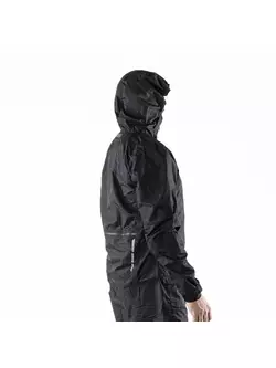 KAYMAQ J2MH pánská cyklistická bunda do deště s kapucí, černá