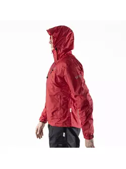 KAYMAQ J2MH pánská cyklistická bunda do deště s kapucí, červená