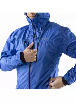 KAYMAQ J2MH pánská cyklistická bunda do deště s kapucí, modrá
